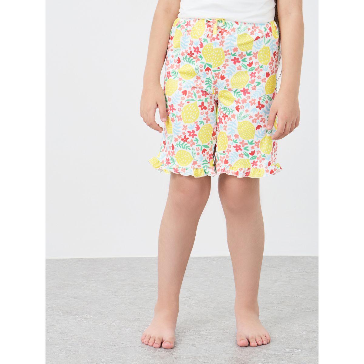 طقم من شورت بيجاما وتيشيرت بطبعة جرافيك-girls-clothing-nightwear-image-4