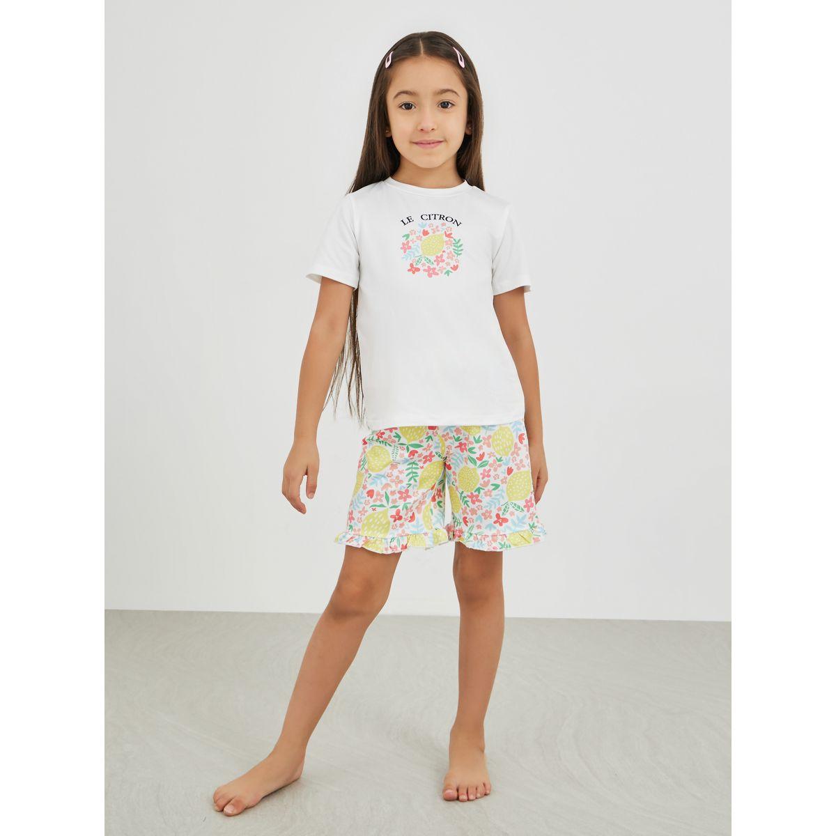 طقم بيجاما من شورت وتيشيرت بأكمام قصيرة-girls-clothing-nightwear-image-1