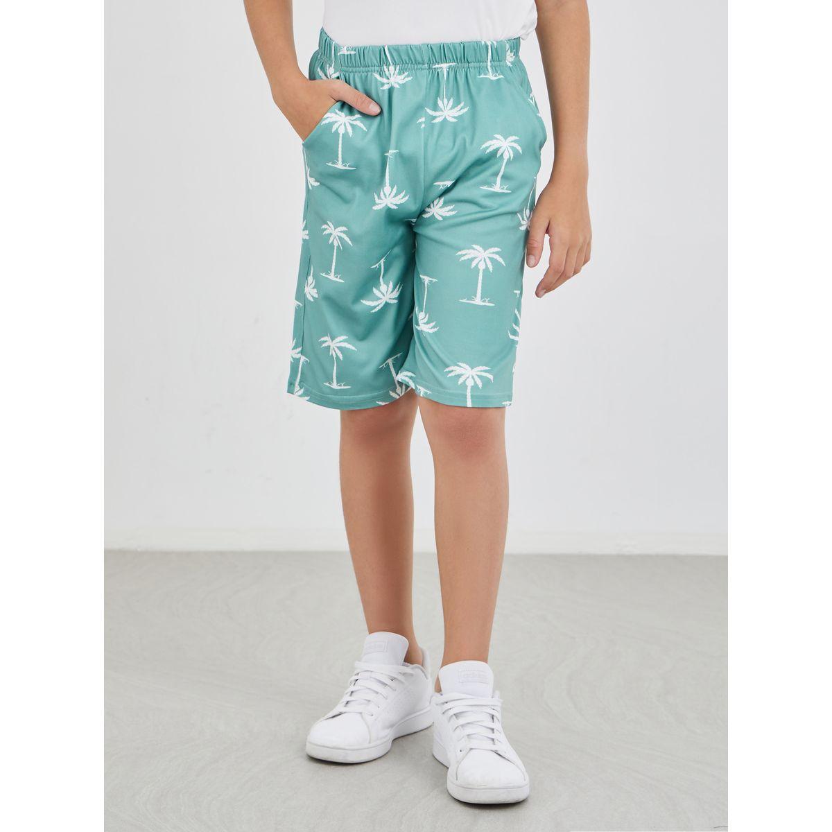 Styli Slogan Print Short Sleeve T-Shirt and Shorts Set-boys-clothing-nightwear-image-5