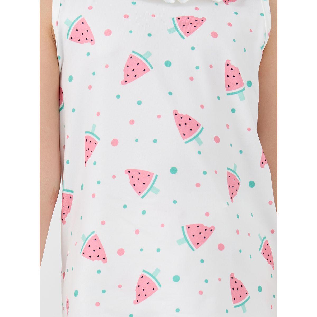 طقم بيجاما من شورت وبلوزة بلا أكمام بطبعة جرافيك-girls-clothing-nightwear-image-3