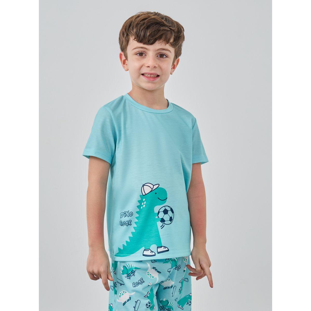 Styli Graphic Print Short Sleeve T-Shirt and Shorts Pyjama Set-boys-clothing-nightwear-image-3