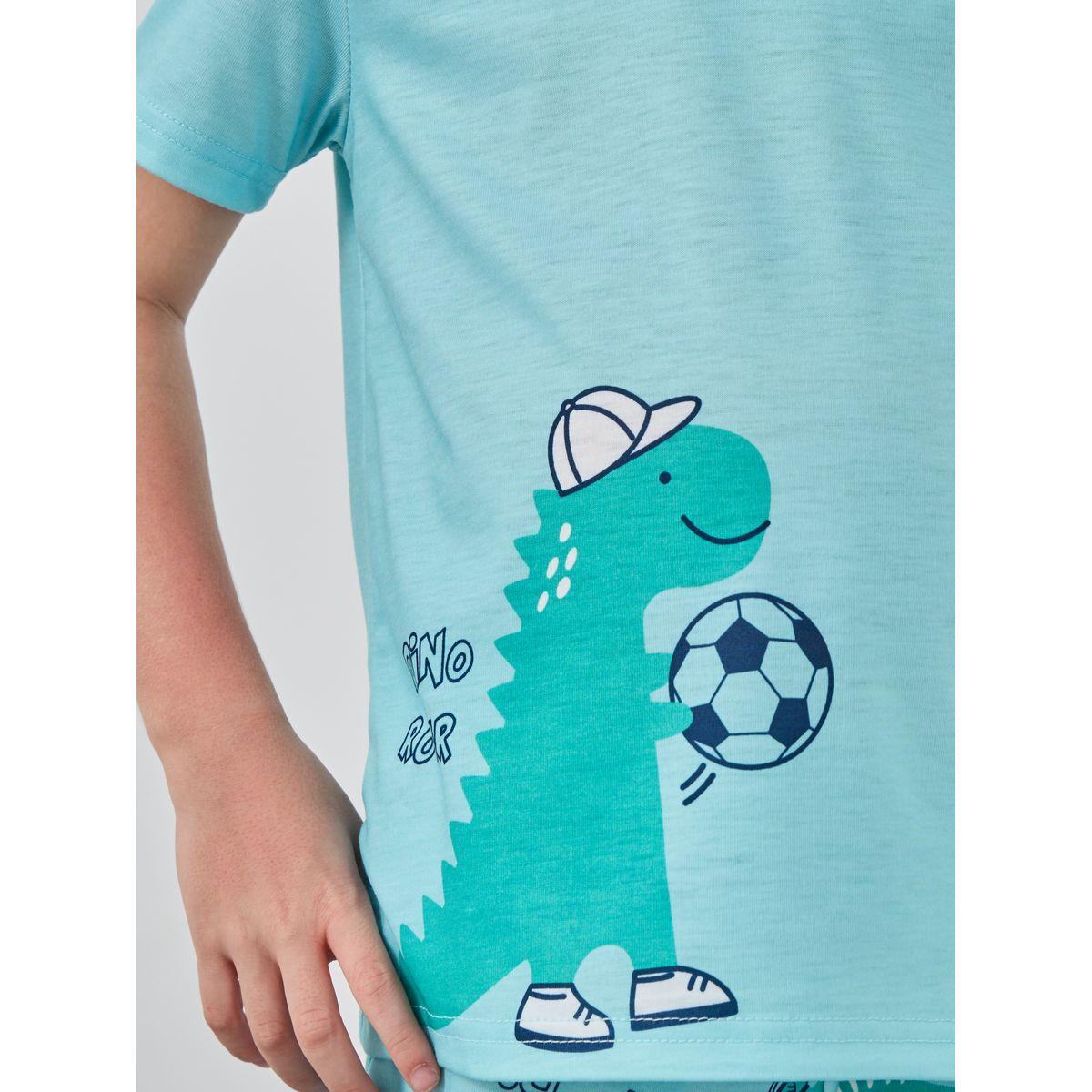 Styli Graphic Print Short Sleeve T-Shirt and Shorts Pyjama Set-boys-clothing-nightwear-image-4