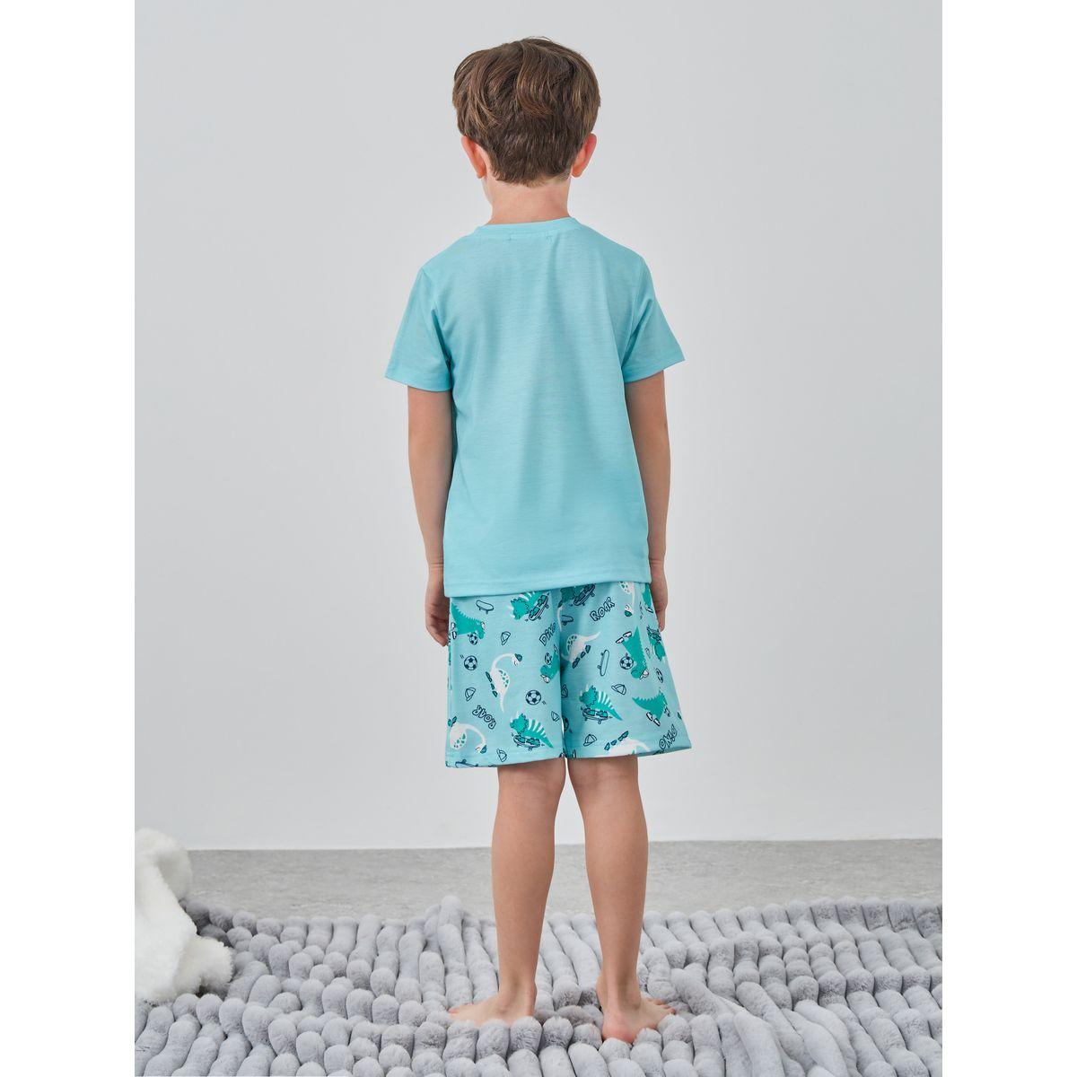 Styli Graphic Print Short Sleeve T-Shirt and Shorts Pyjama Set-boys-clothing-nightwear-image-6