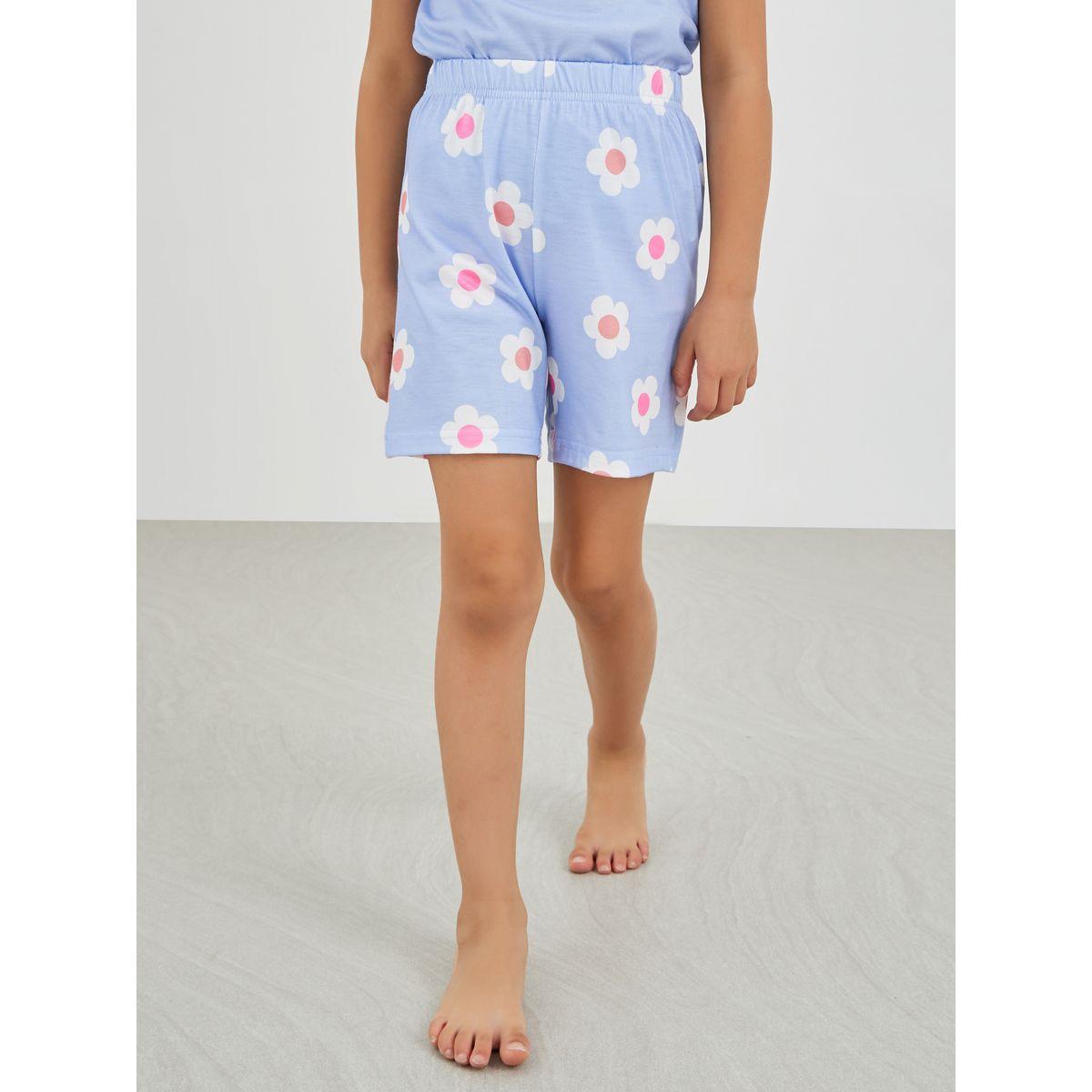 Styli Slogan Print Short Sleeve T-Shirt and Pyjama Set-girls-clothing-nightwear-image-5