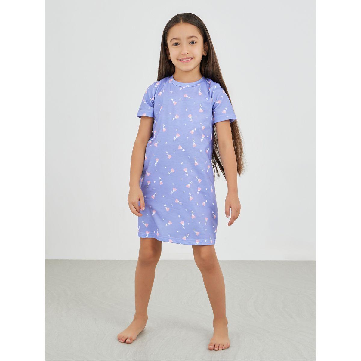 قميص نوم بطبعة جرافيك وأكمام قصيرة-girls-clothing-nightwear-image-1