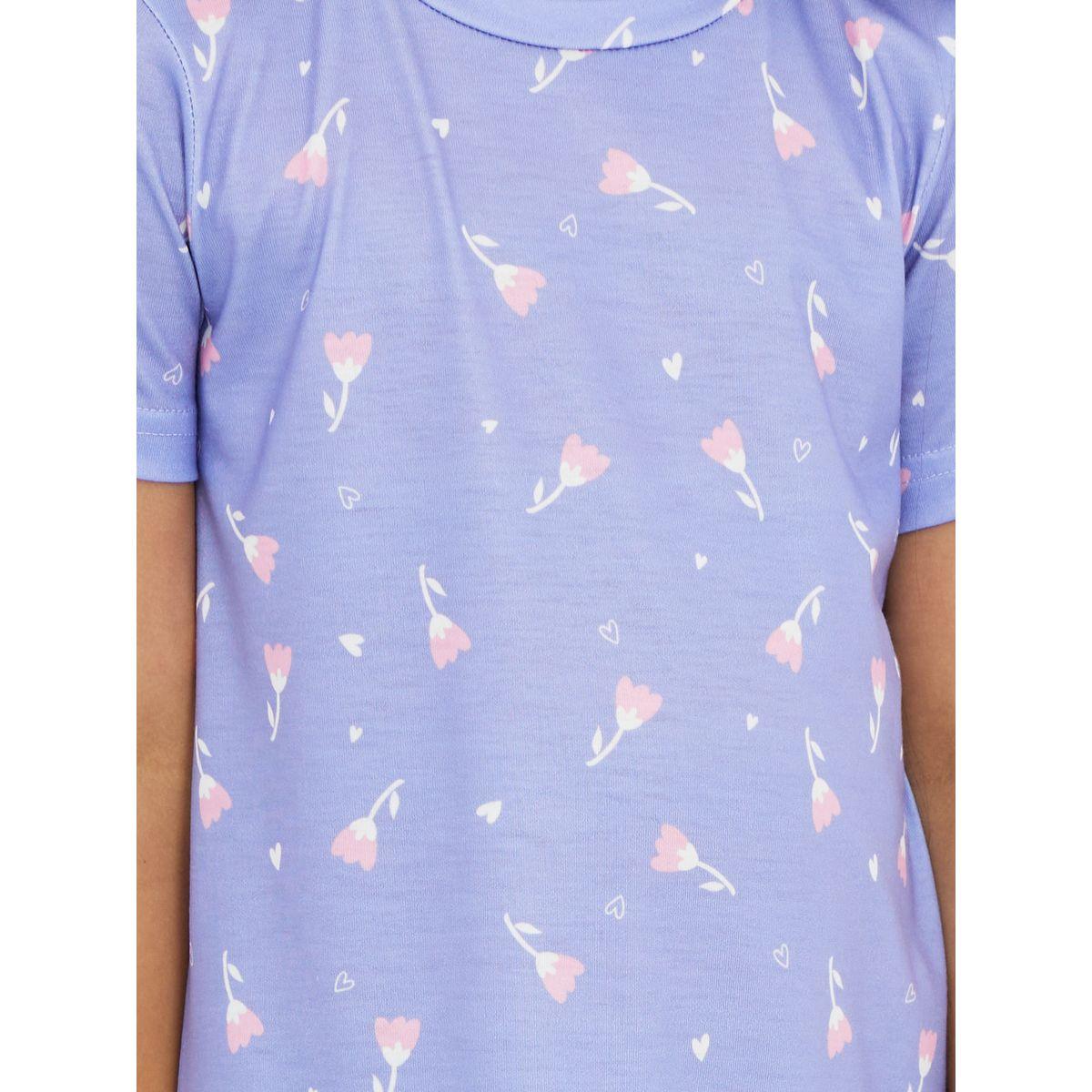 قميص نوم بطبعة جرافيك وأكمام قصيرة-girls-clothing-nightwear-image-3