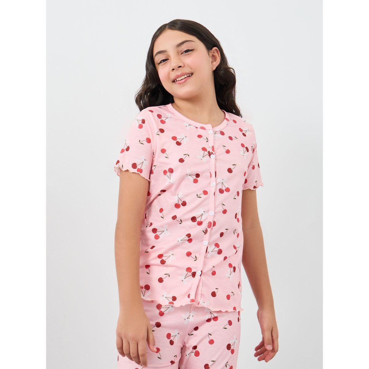 طقم من بنطال بيجاما وتيشيرت مُطبع بالكامل-girls-clothing-nightwear-image-3