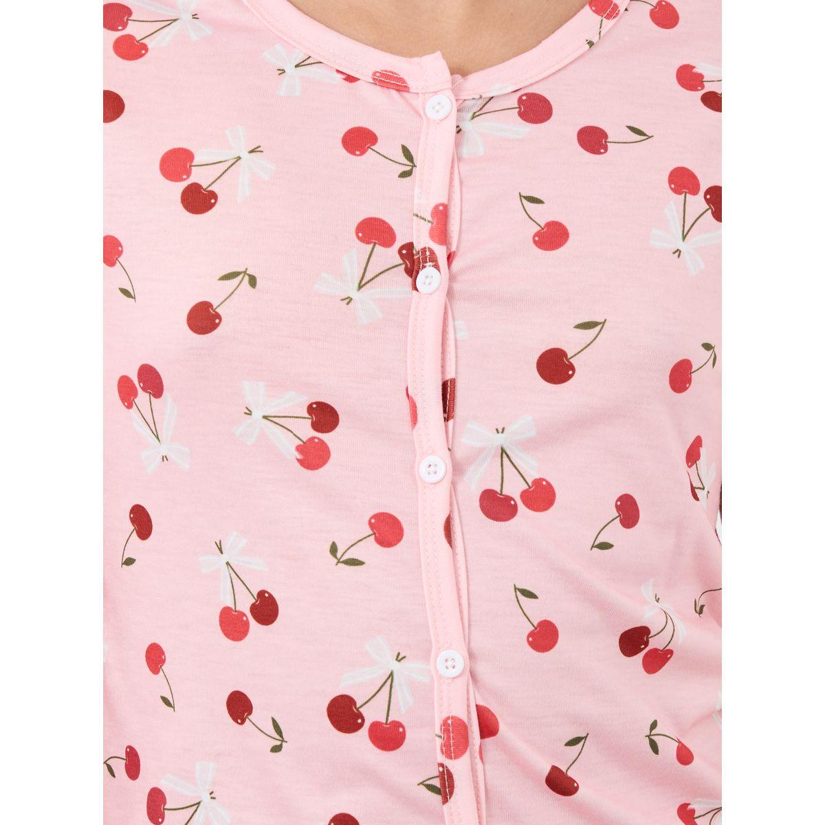 Styli All Over Print T-Shirt and Pyjama Set-girls-clothing-nightwear-image-4