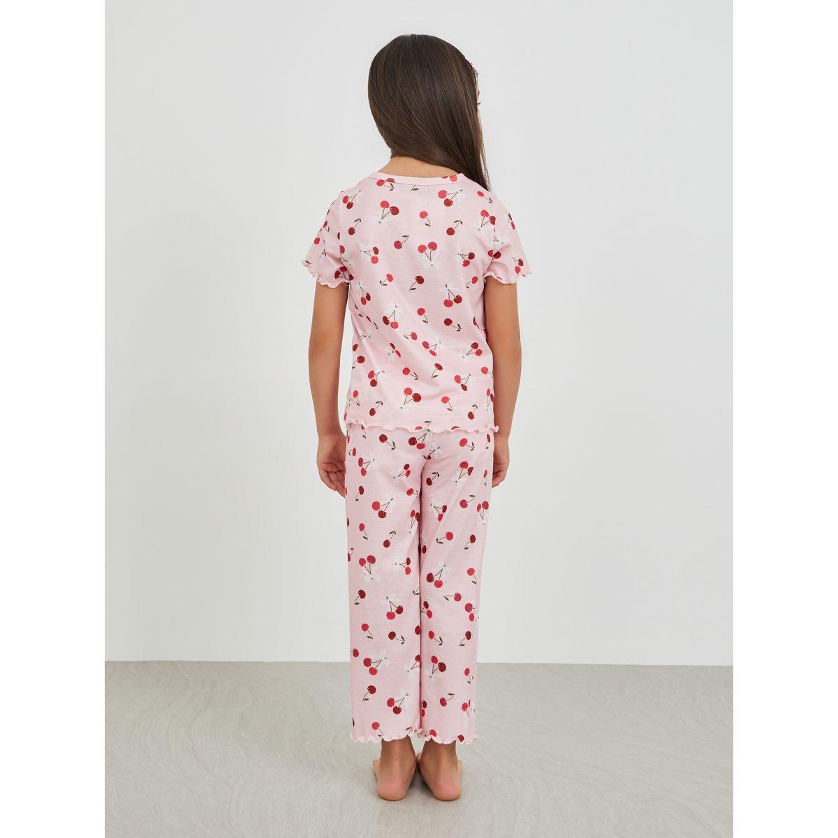 طقم من بنطال بيجاما وبلوزة مطبعة بالكامل-girls-clothing-nightwear-image-2