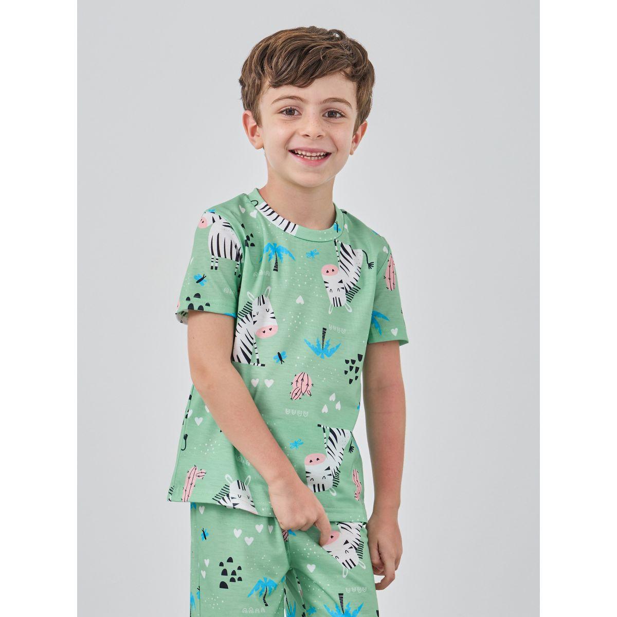 Styli Graphic Print Short Sleeve T-Shirt and Shorts Pyjama Set-boys-clothing-nightwear-image-2