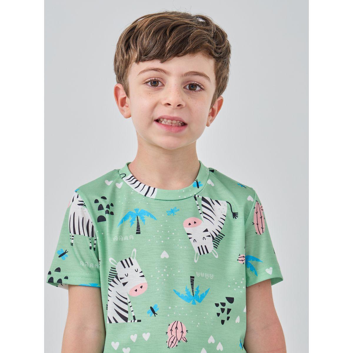 Styli Graphic Print Short Sleeve T-Shirt and Shorts Pyjama Set-boys-clothing-nightwear-image-3
