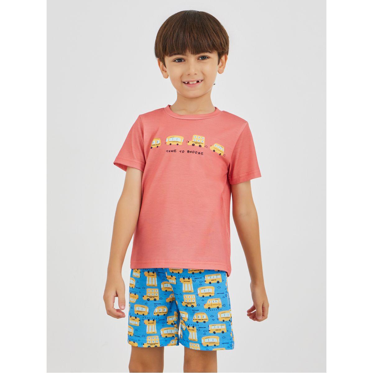 طقم بيجاما من شورت وتيشيرت بطبعة جرافيك-boys-clothing-nightwear-image-2
