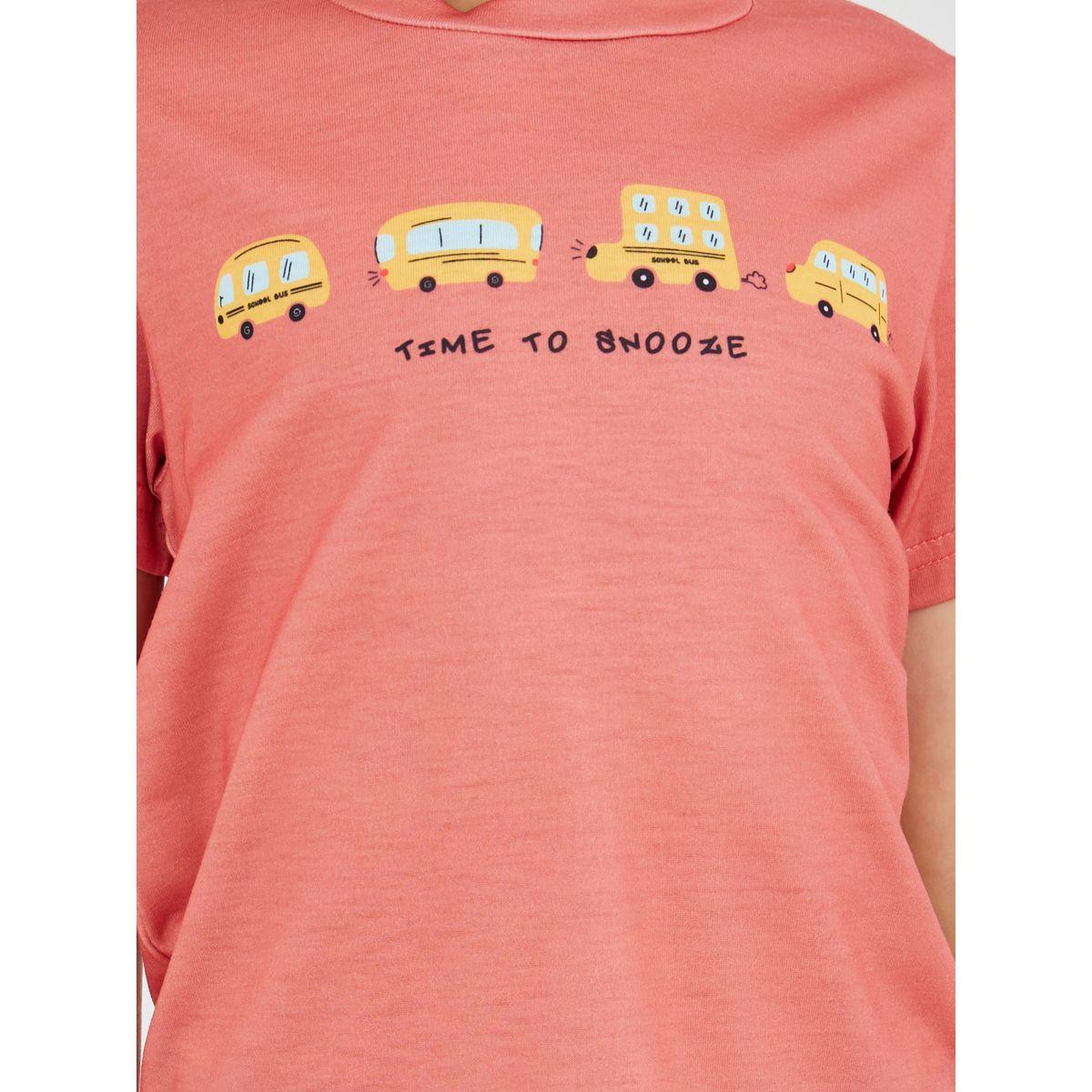 Styli Graphic Print Round Neck T-Shirt and Shorts Pyjama Set-boys-clothing-nightwear-image-3