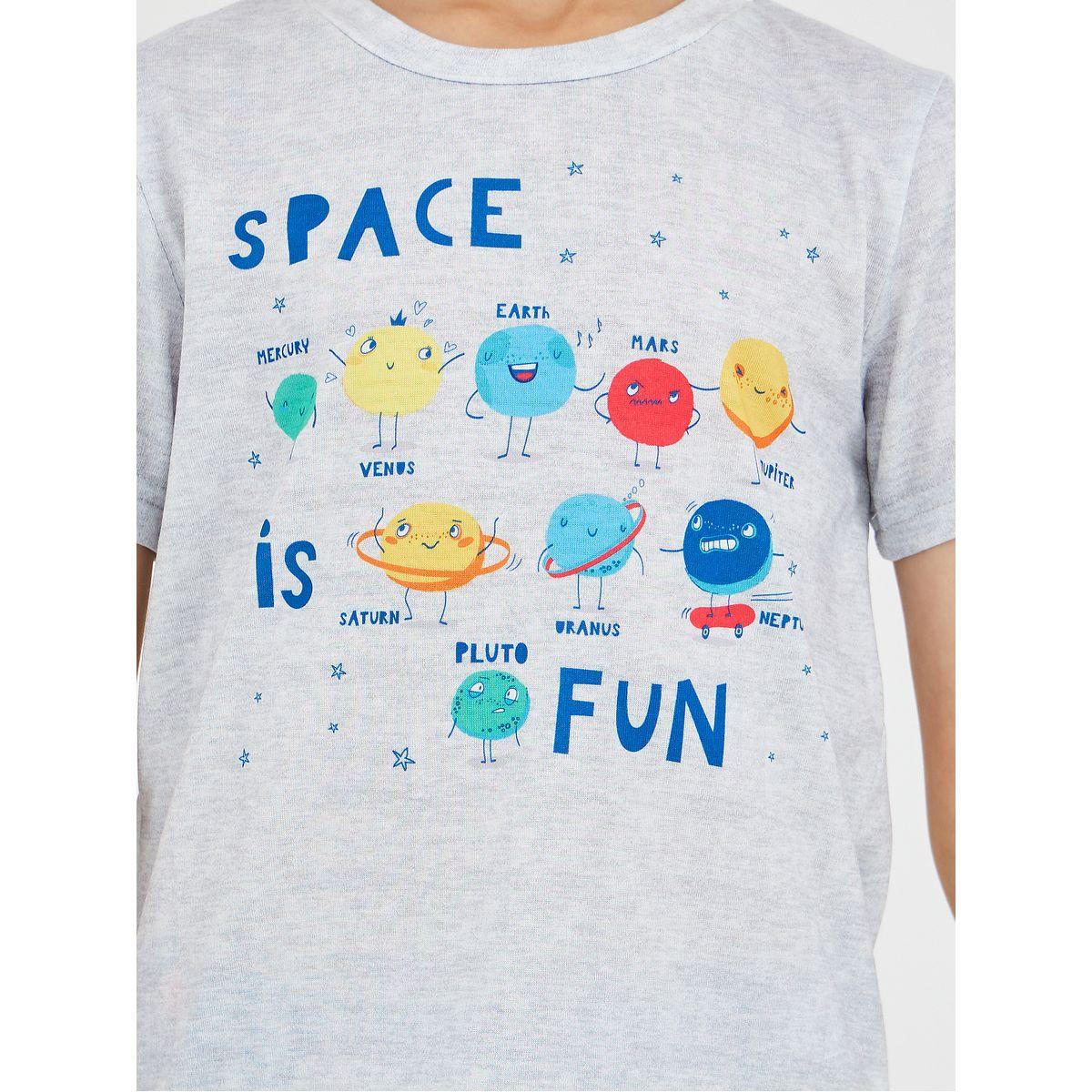 Styli Graphic Print Round Neck T-Shirt and Pyjama Set-boys-clothing-nightwear-image-3