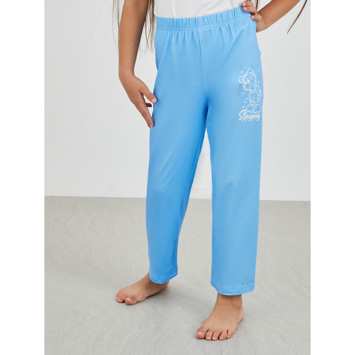 Styli Slogan Bear Print T-Shirt and Pyjama Set-girls-clothing-nightwear-image-5