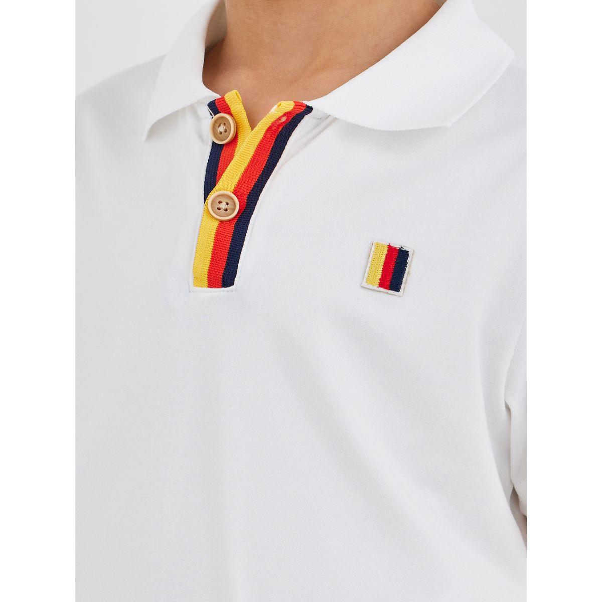 Styli Boys Contrast Trim Short Sleeve Polo T-Shirt and Shorts Set-boys-clothing-setsandcoords-image-3