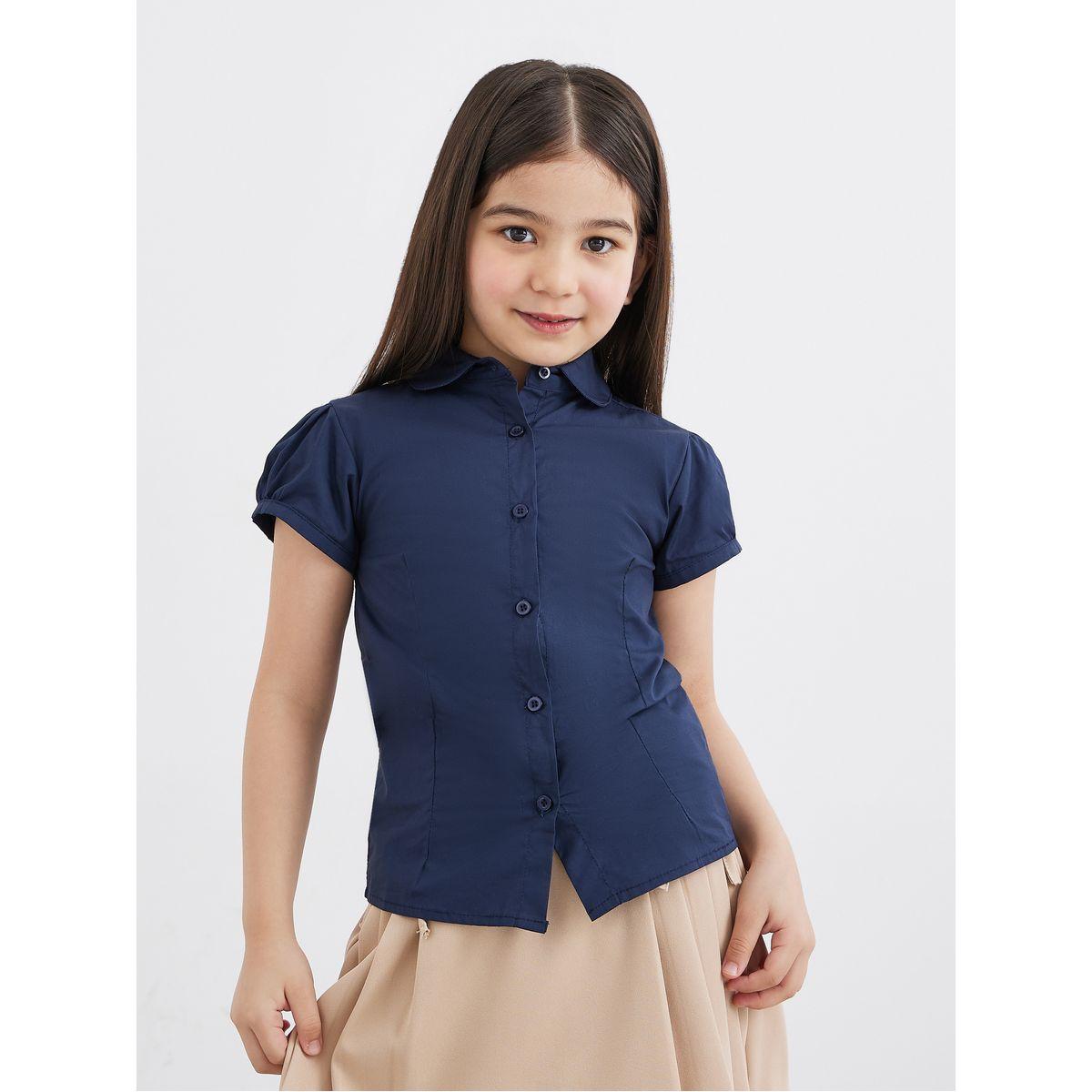 بلوزة قطنية بأكمام منفوخة-girls-clothing-schoolwear-blousesandshirts-image-3