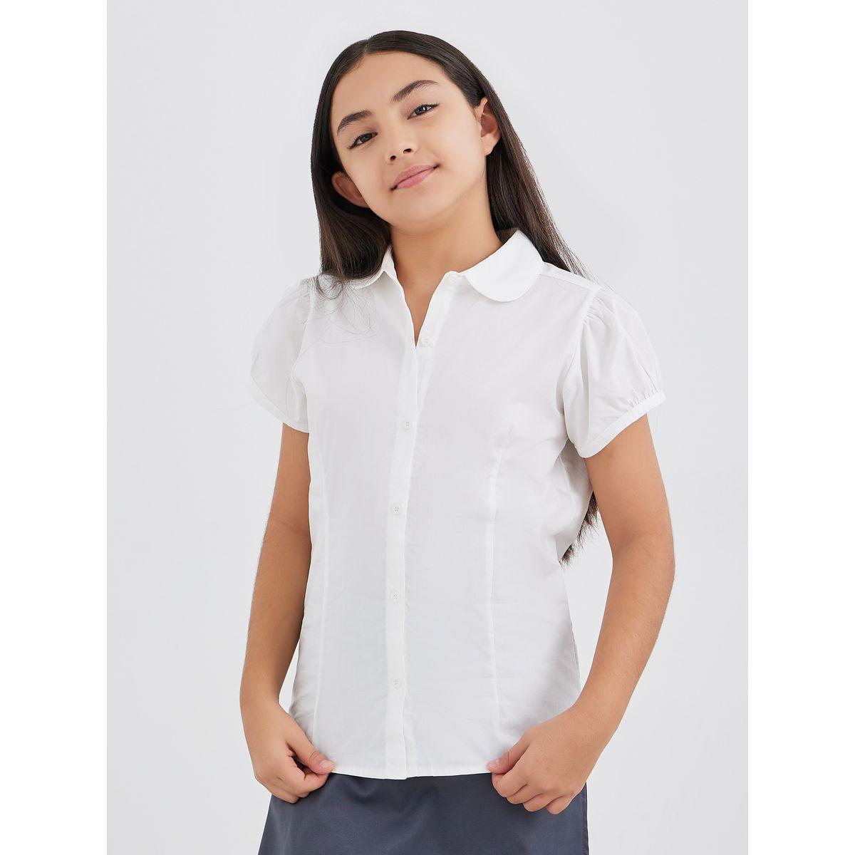 بلوزة قطنية بأكمام منفوخة-girls-clothing-schoolwear-blousesandshirts-image-5