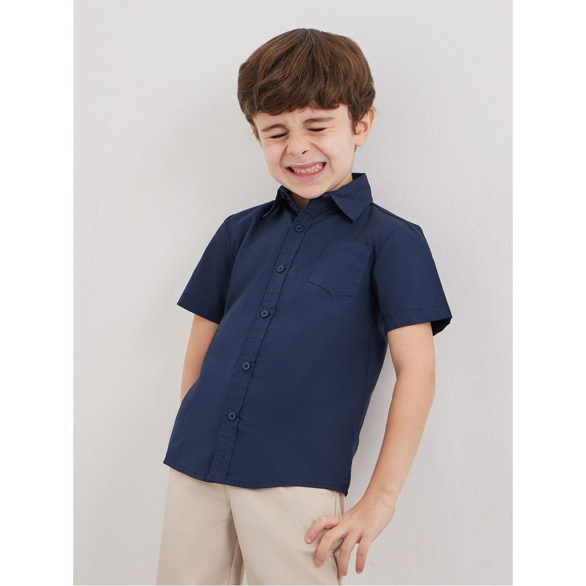 قميص بياقة مع تفاصيل جيب-boys-clothing-schoolwear-shirts-image-1