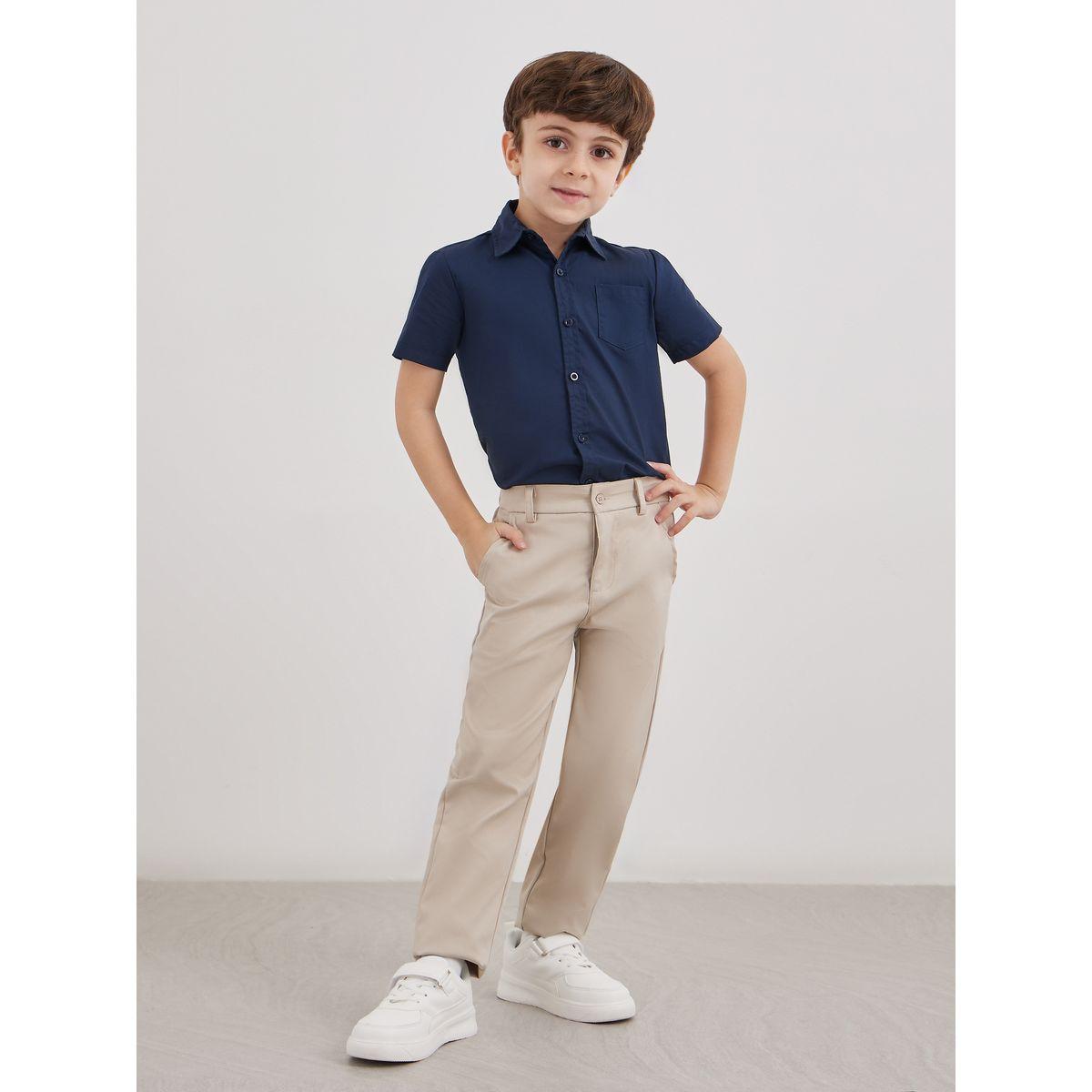 قميص بياقة مع تفاصيل جيب-boys-clothing-schoolwear-shirts-image-2