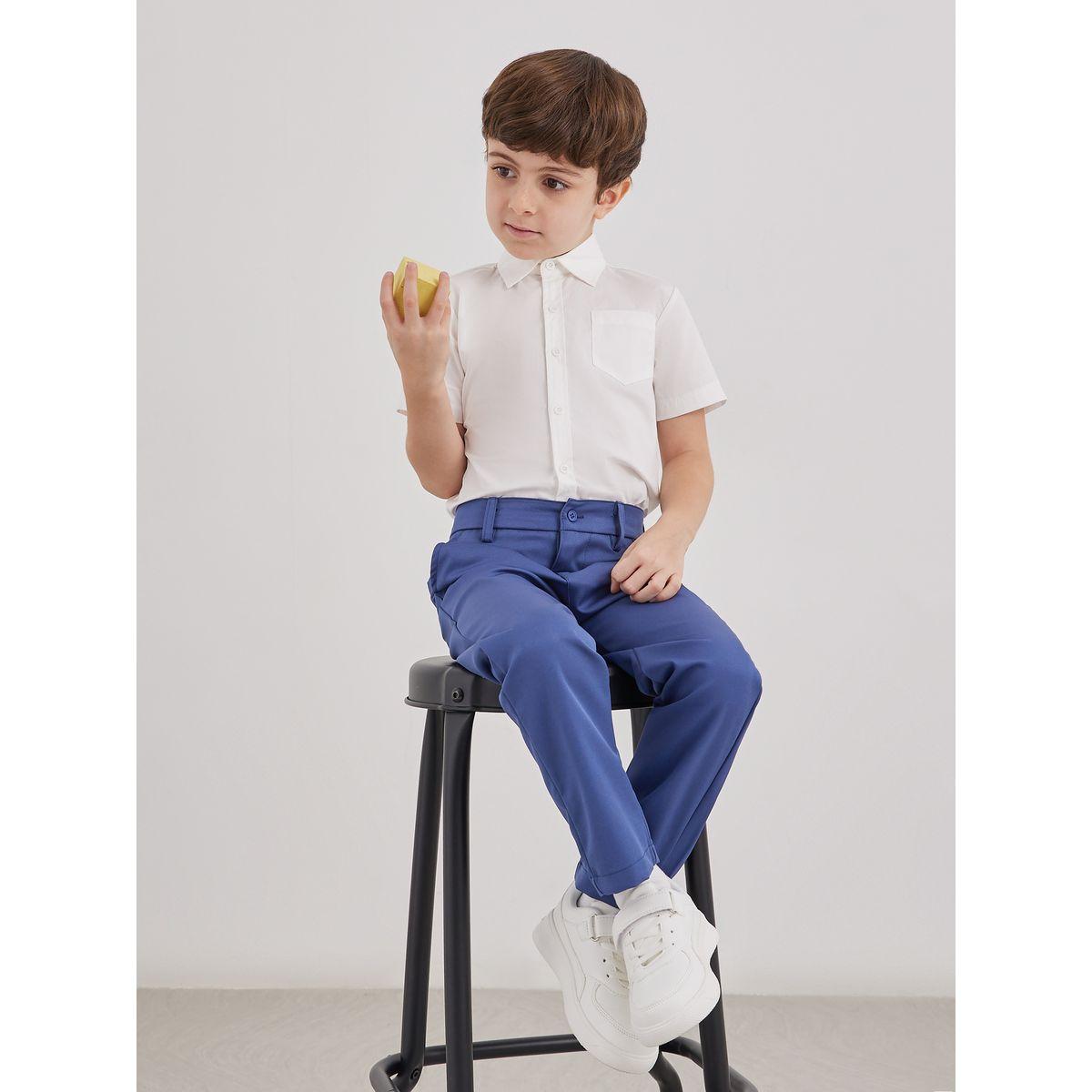 Styli Boys Off White Collared Shirt with Pocket-boys-clothing-schoolwear-shirts-image-2