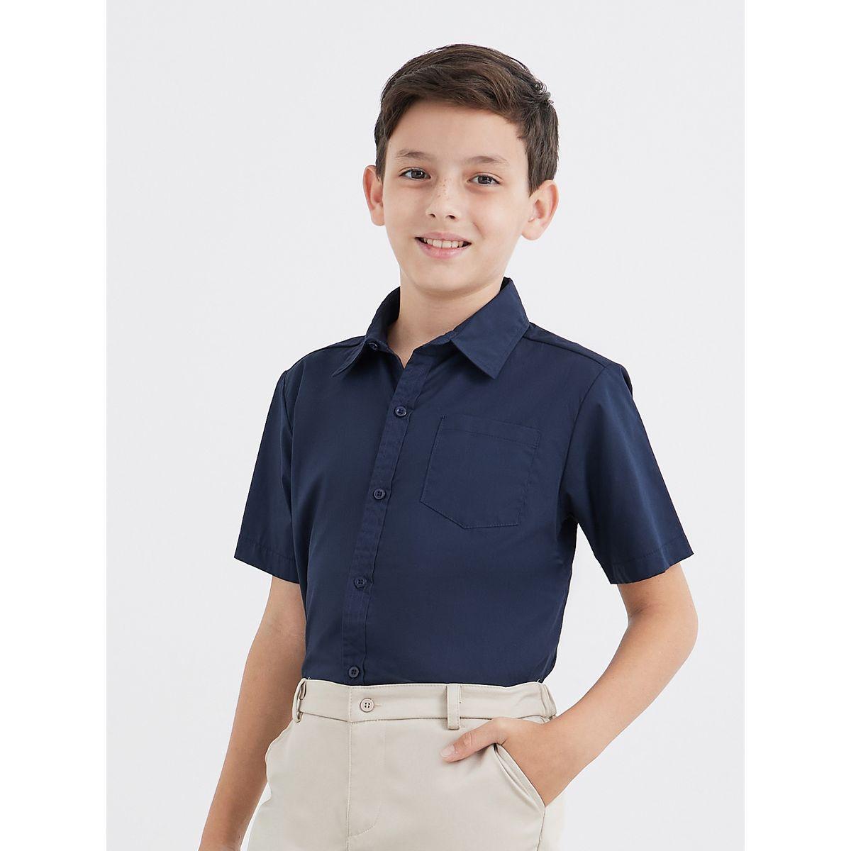قميص بأكمام قصيرة مع تفاصيل جيب-boys-clothing-schoolwear-shirts-image-1