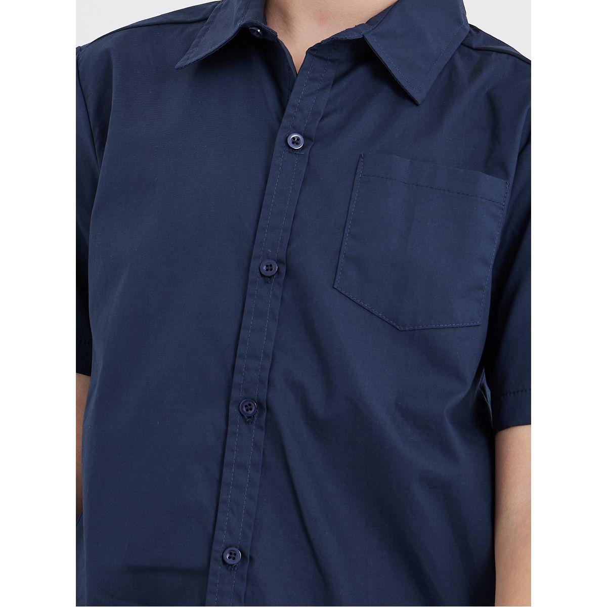 قميص بأكمام قصيرة مع تفاصيل جيب-boys-clothing-schoolwear-shirts-image-4