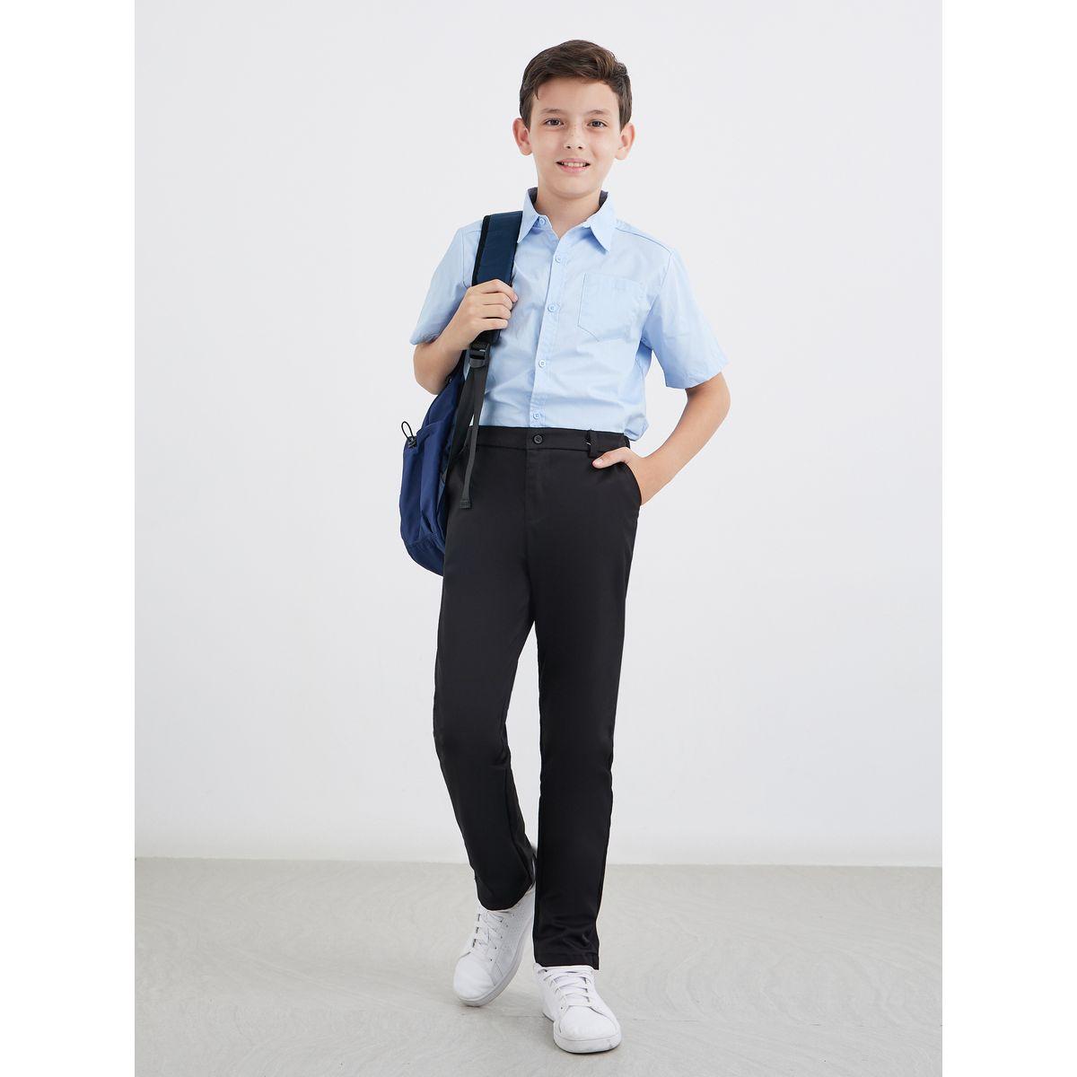 Styli Boys Light Blue Short Sleeves Shirt with Pocket-boys-clothing-schoolwear-shirts-image-2