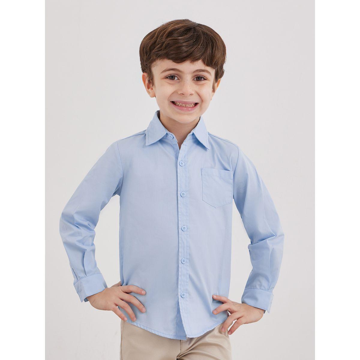 Styli Boys Light Blue Long Sleeves Shirt with Pocket-boys-clothing-schoolwear-shirts-image-1