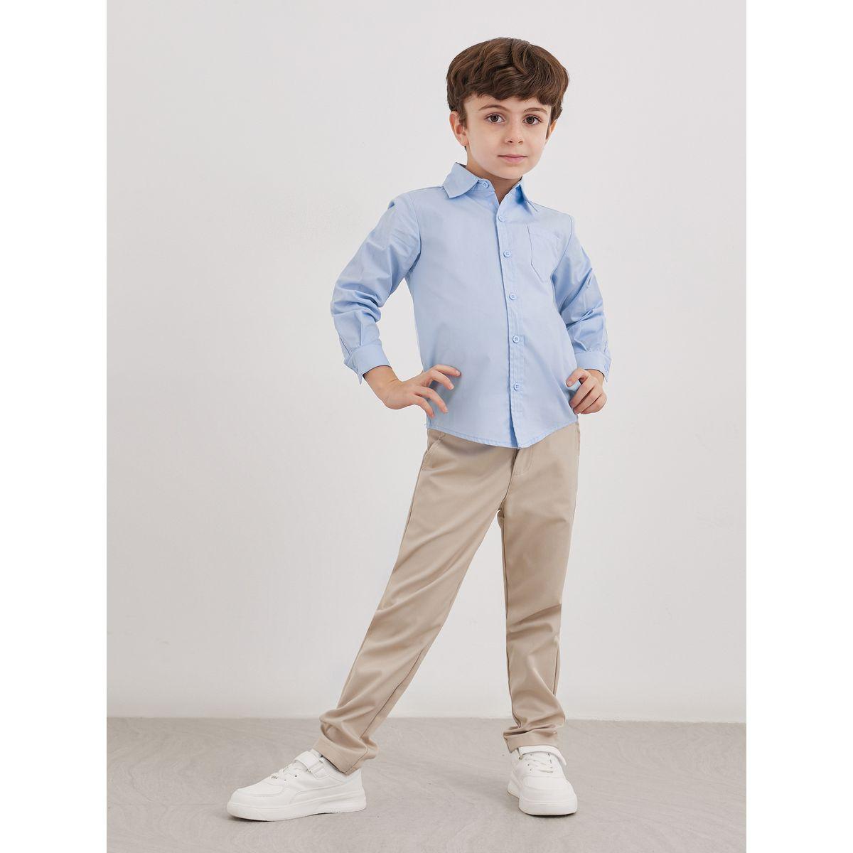قميص بأكمام طويلة مع جيب-boys-clothing-schoolwear-shirts-image-2