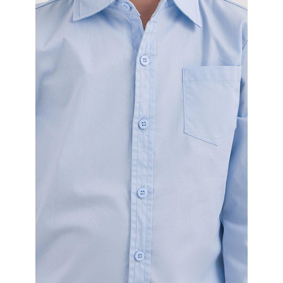 Styli Boys Light Blue Long Sleeves Shirt with Pocket-boys-clothing-schoolwear-shirts-image-3