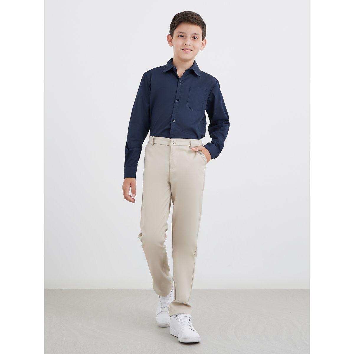قميص بأكمام طويلة مع تفاصيل جيب-boys-clothing-schoolwear-shirts-image-2