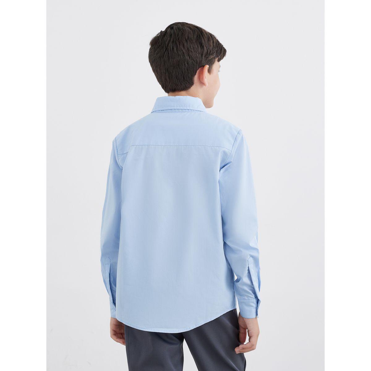 Styli Boys Light Blue Long Sleeves Shirt with Pocket-boys-clothing-schoolwear-shirts-image-5