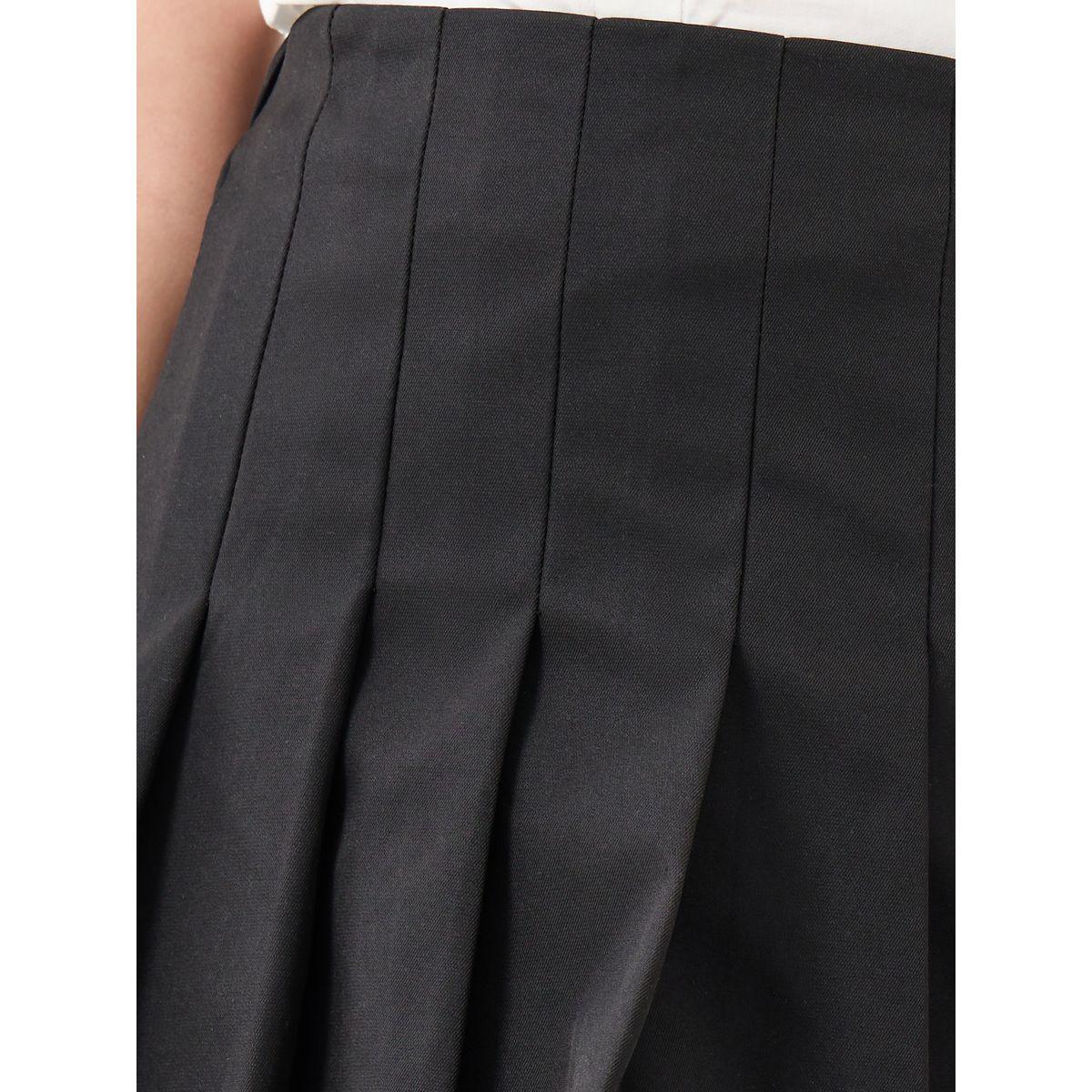 تنورة بتفاصيل كسرات مع خصر مطاطي-girls-clothing-schoolwear-bottoms-skirt-image-3