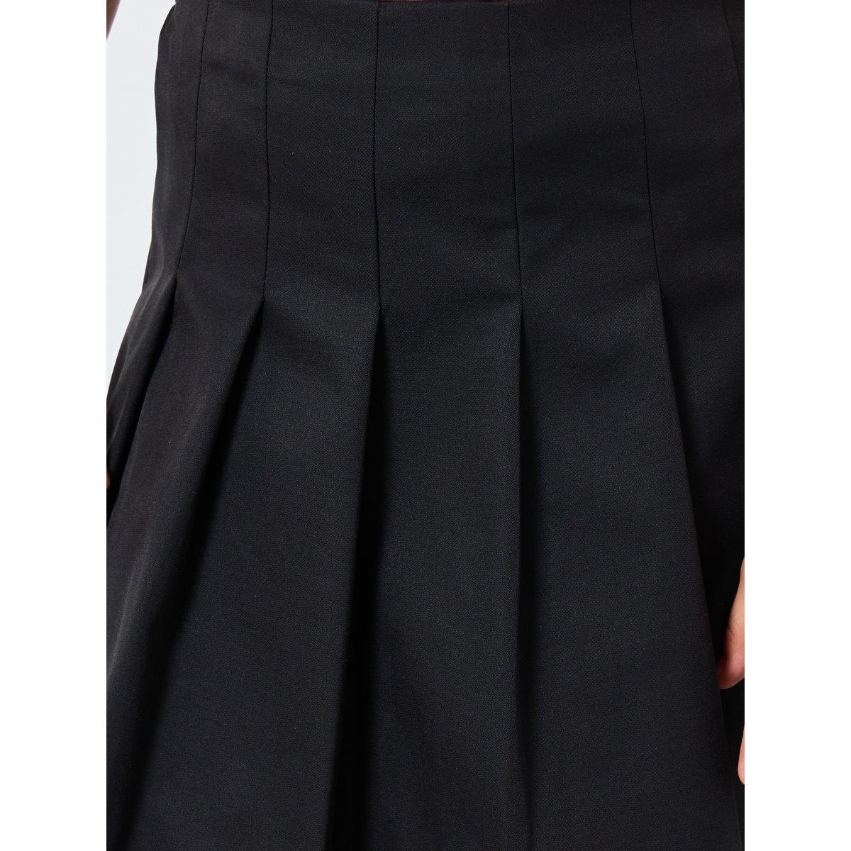 Styli Girls Black Pleated Flared Skirt-girls-clothing-bottoms-skirts-image-3