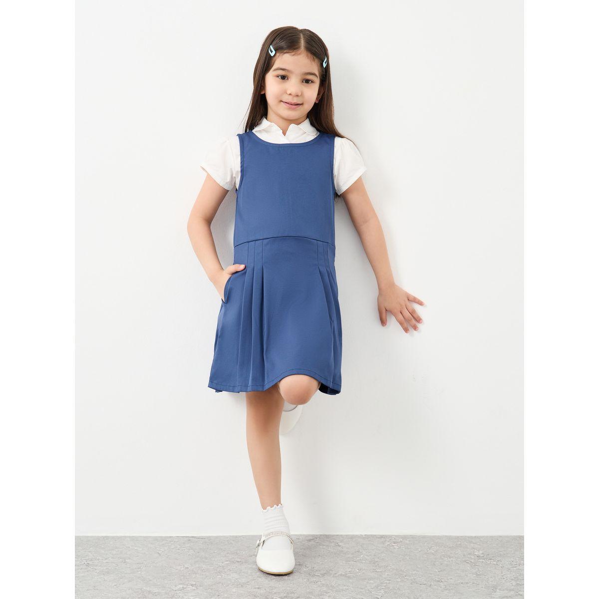فستان بتفاصيل كسرات مع جيوب-girls-clothing-dressesandjumpsuits-image-1