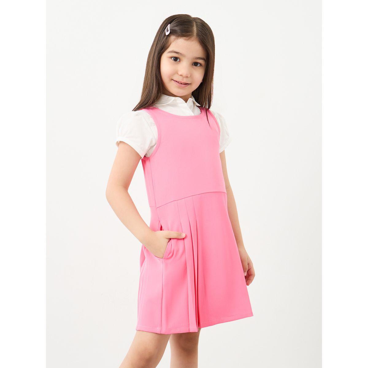فستان بتفاصيل كسرات مع جيوب-girls-clothing-dressesandjumpsuits-image-2