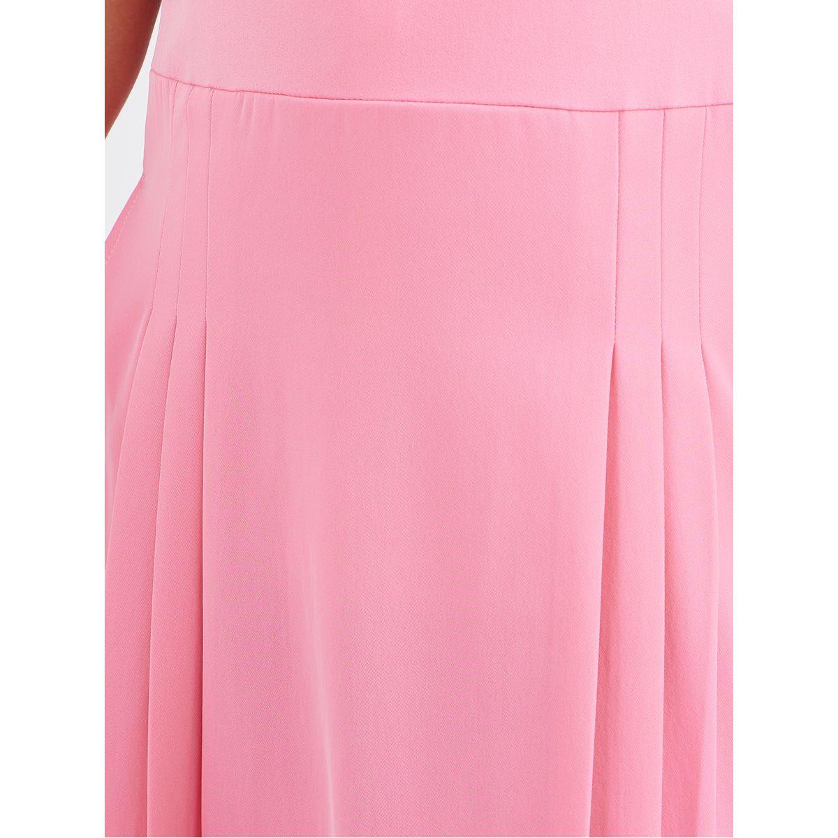 Styli Girls Pink Fold Pleat Detail Pinafore Dress-girls-clothing-dressesandjumpsuits-image-4