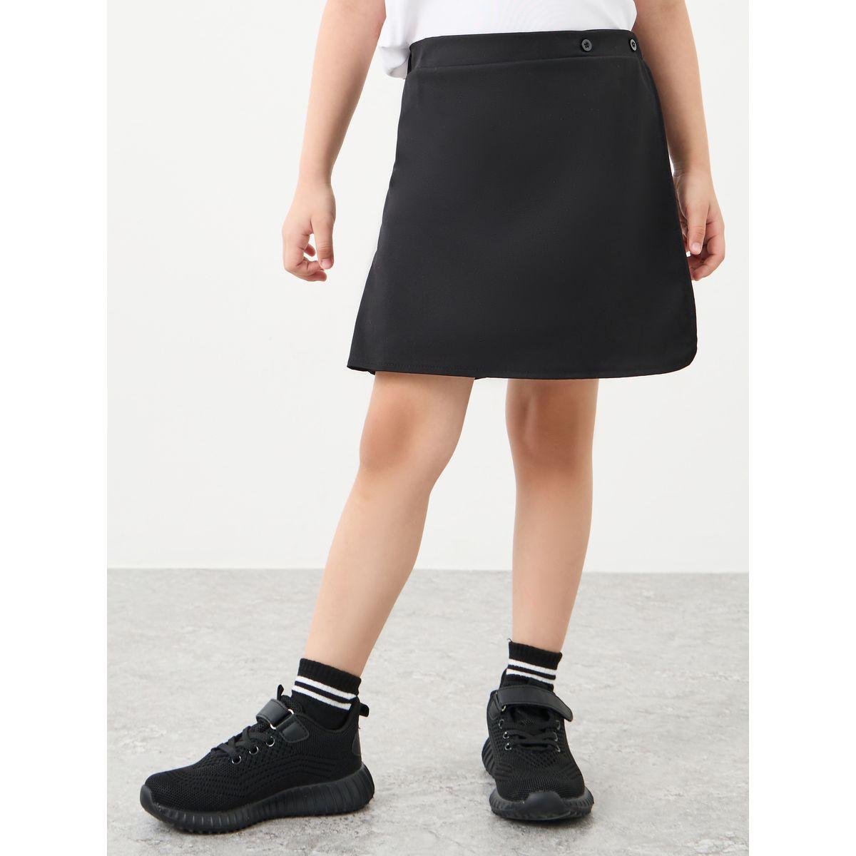 شورت بنمط تنورة بتفاصيل أزرار-girls-clothing-schoolwear-bottoms-shorts-image-3