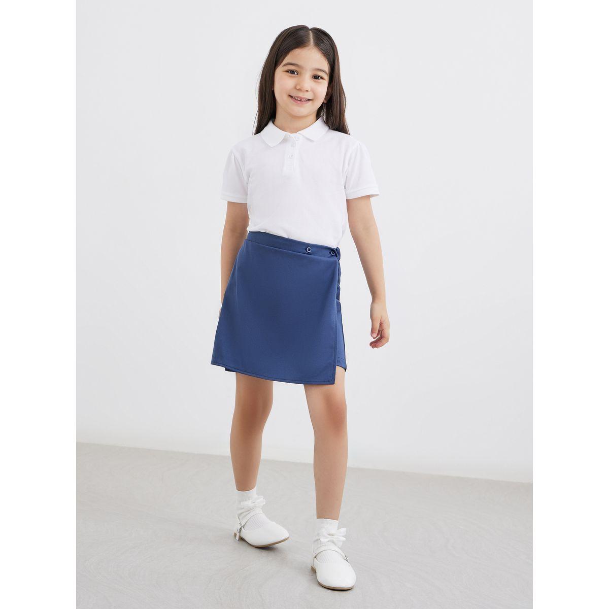 شورت بنمط تنورة بتفاصيل أزرار-girls-clothing-schoolwear-bottoms-shorts-image-2