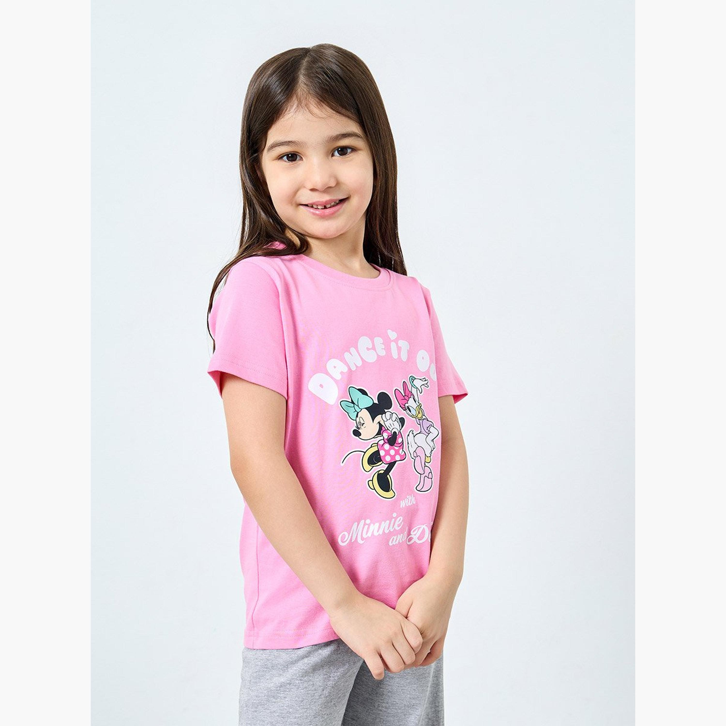 طقم من بنطال بيجاما وتيشيرت بطبعة ميكي ماوس-girls-clothing-nightwear-image-2