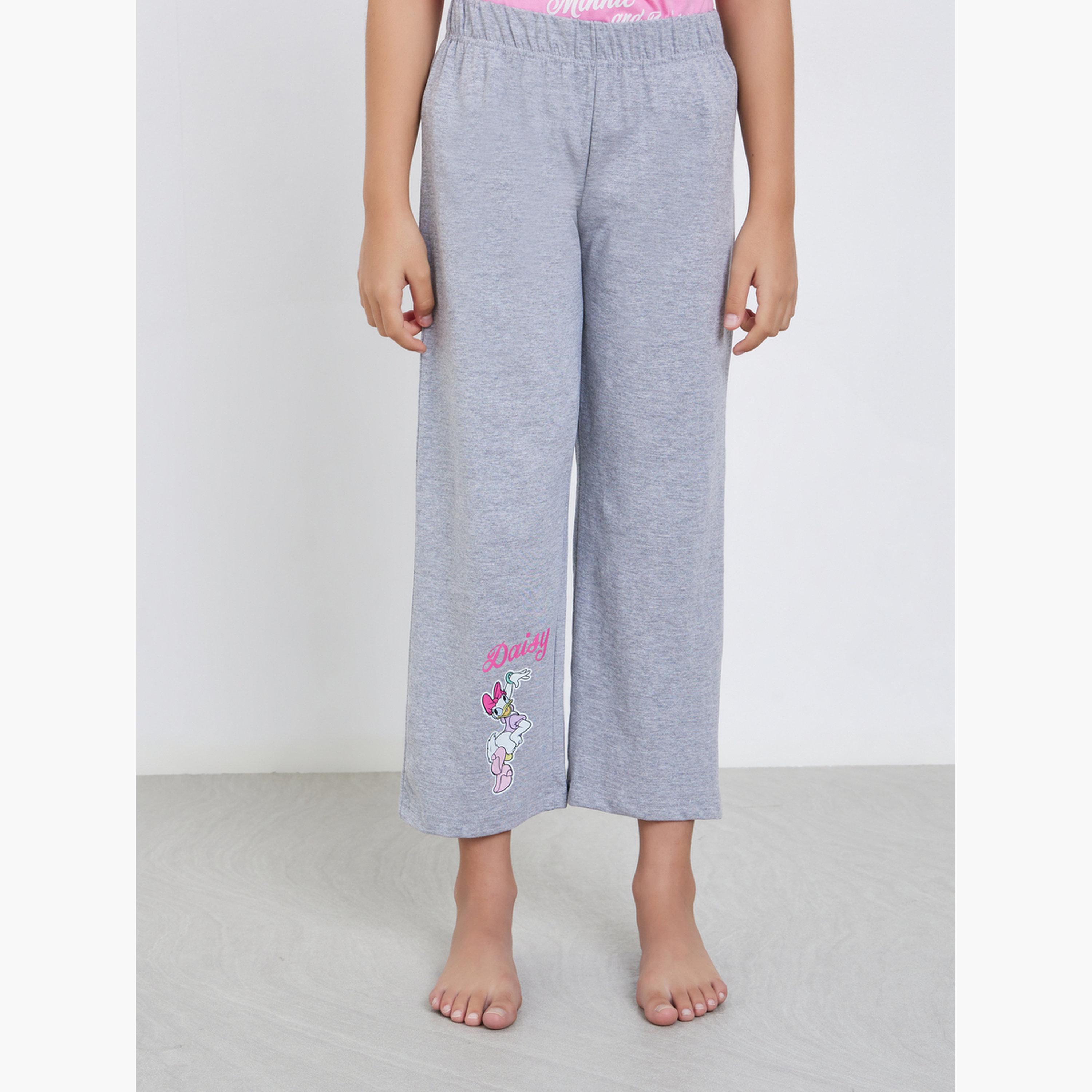 Styli Teens Minnie-Daisy Print T-Shirt and Pyjama Set-girls-clothing-nightwear-image-4