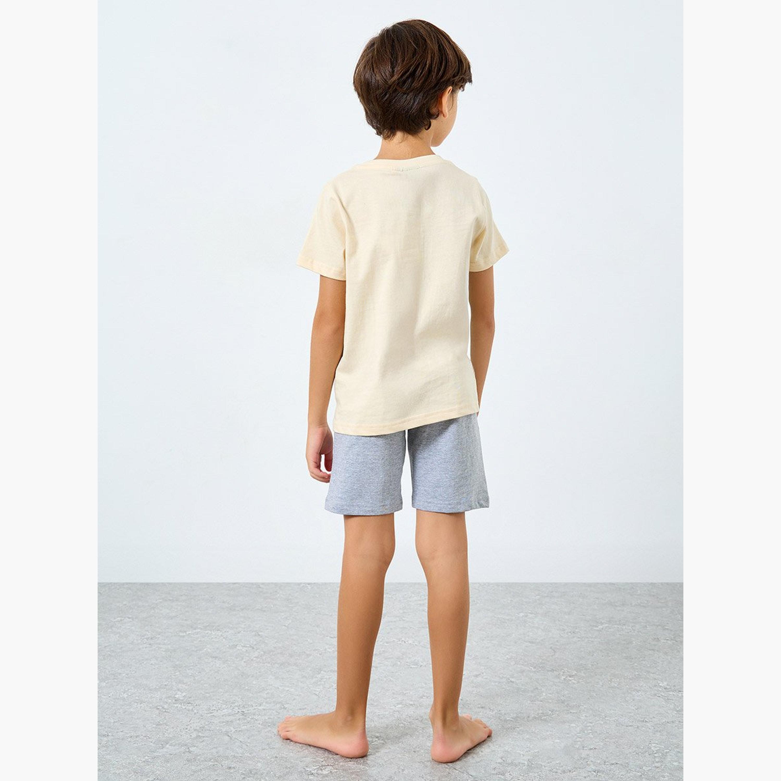 طقم من شورت وتيشيرت بطبعة ميكي ماوس-boys-clothing-nightwear-image-4