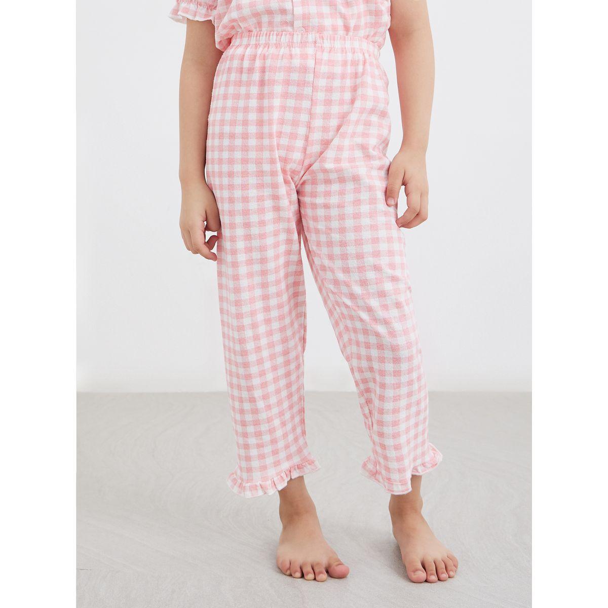 طقم من بنطال بيجاما وبلوزة بطبعة جيجنهام-girls-clothing-nightwear-image-6