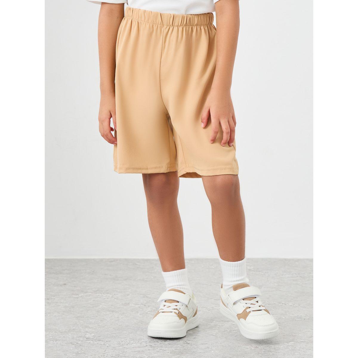 طقم منسق من شورت وتيشيرت سادة بياقة بولو-boys-clothing-setsandcoords-image-5