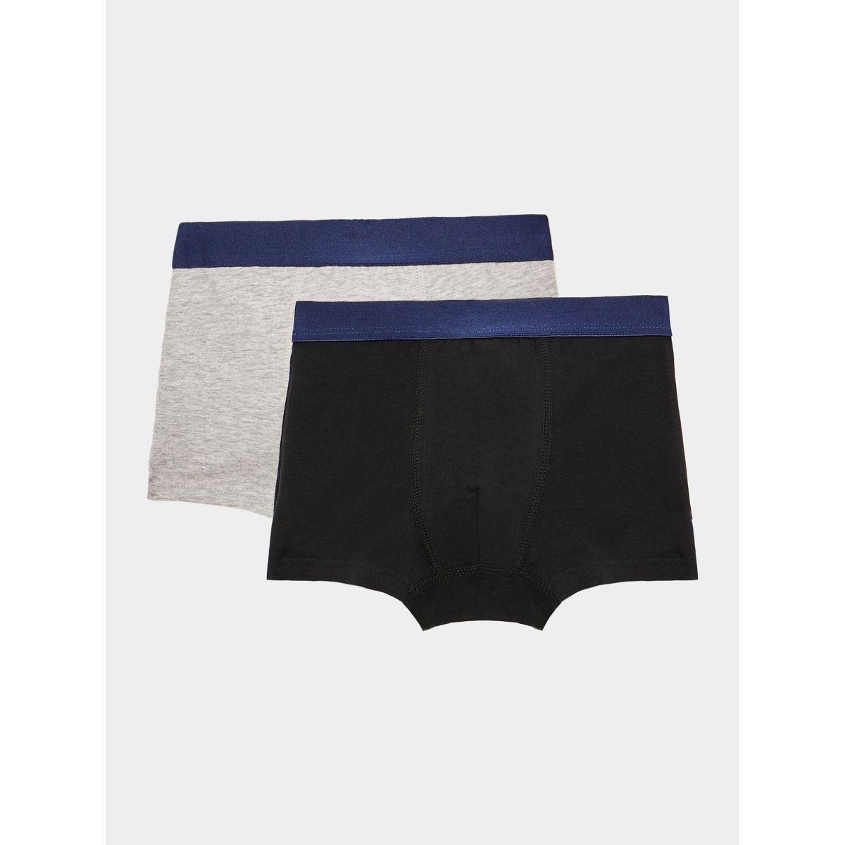 Styli Boys Pack of 2 - Plain Briefs with Elasticated Waistband-boys-clothing-innerwear-image-1