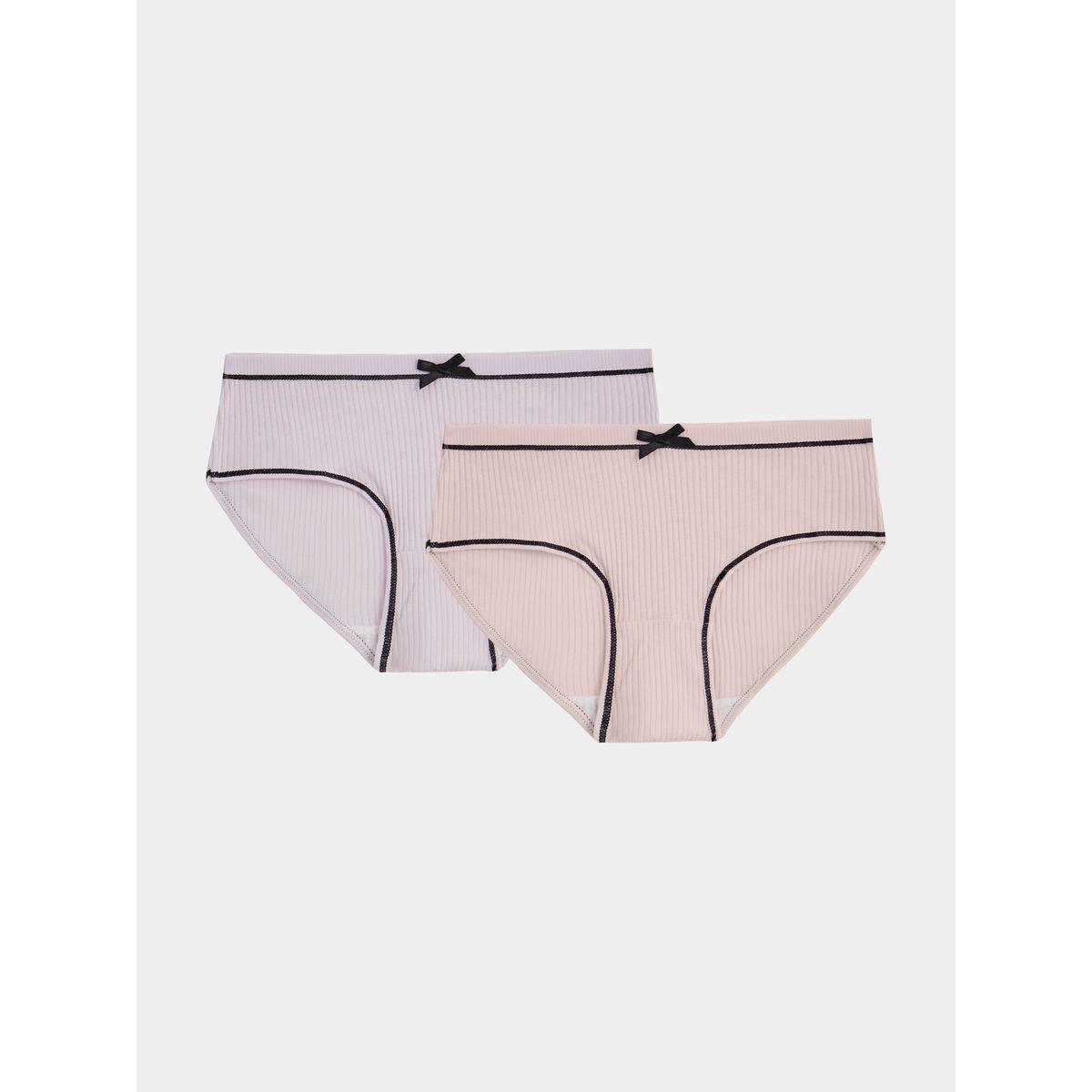 Styli Set of 2 - Bow Print Briefs-girls-clothing-innerwear-image-1
