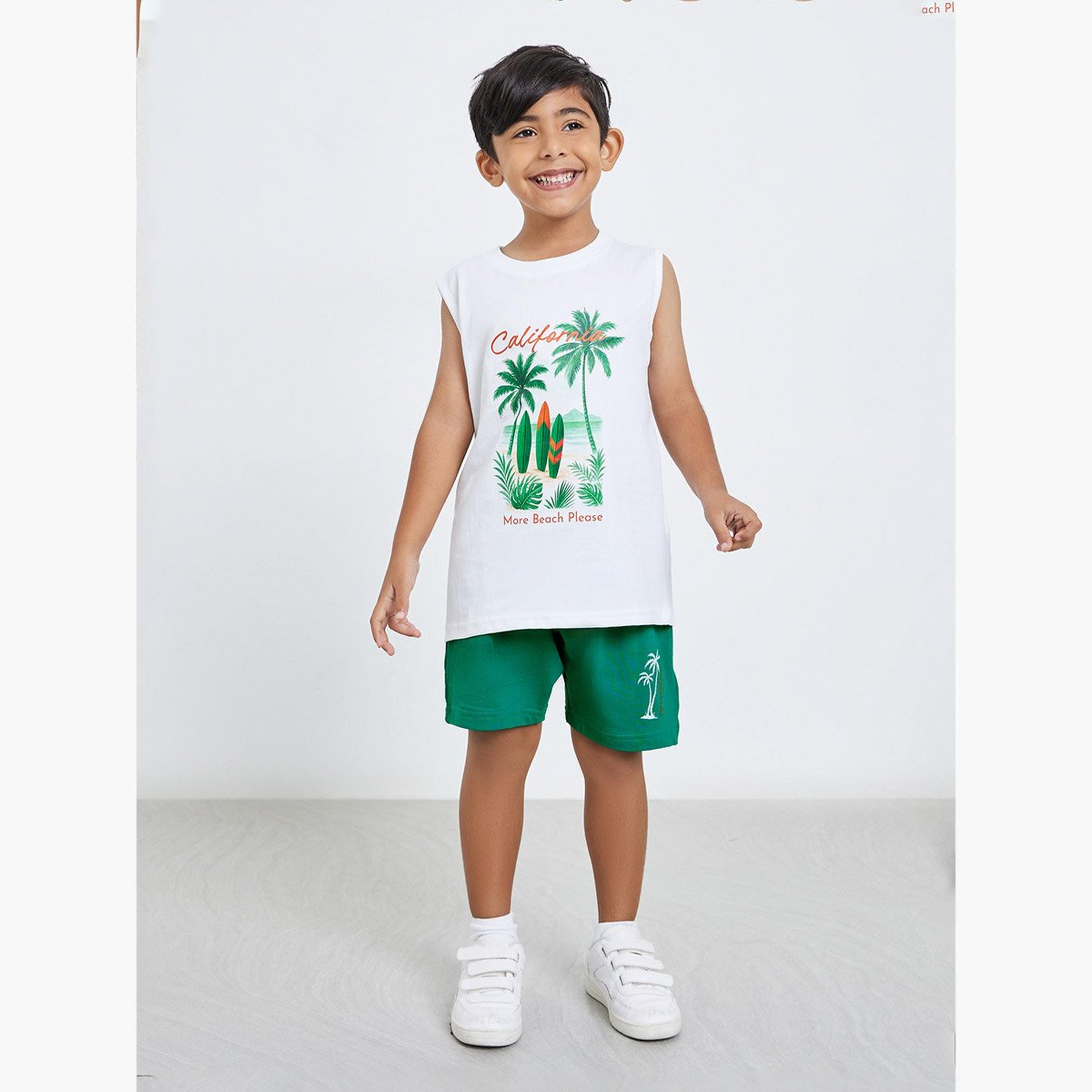 Styli Boys California Graphic Sleeveless Tank and Shorts Set-boys-clothing-setsandcoords-image-1