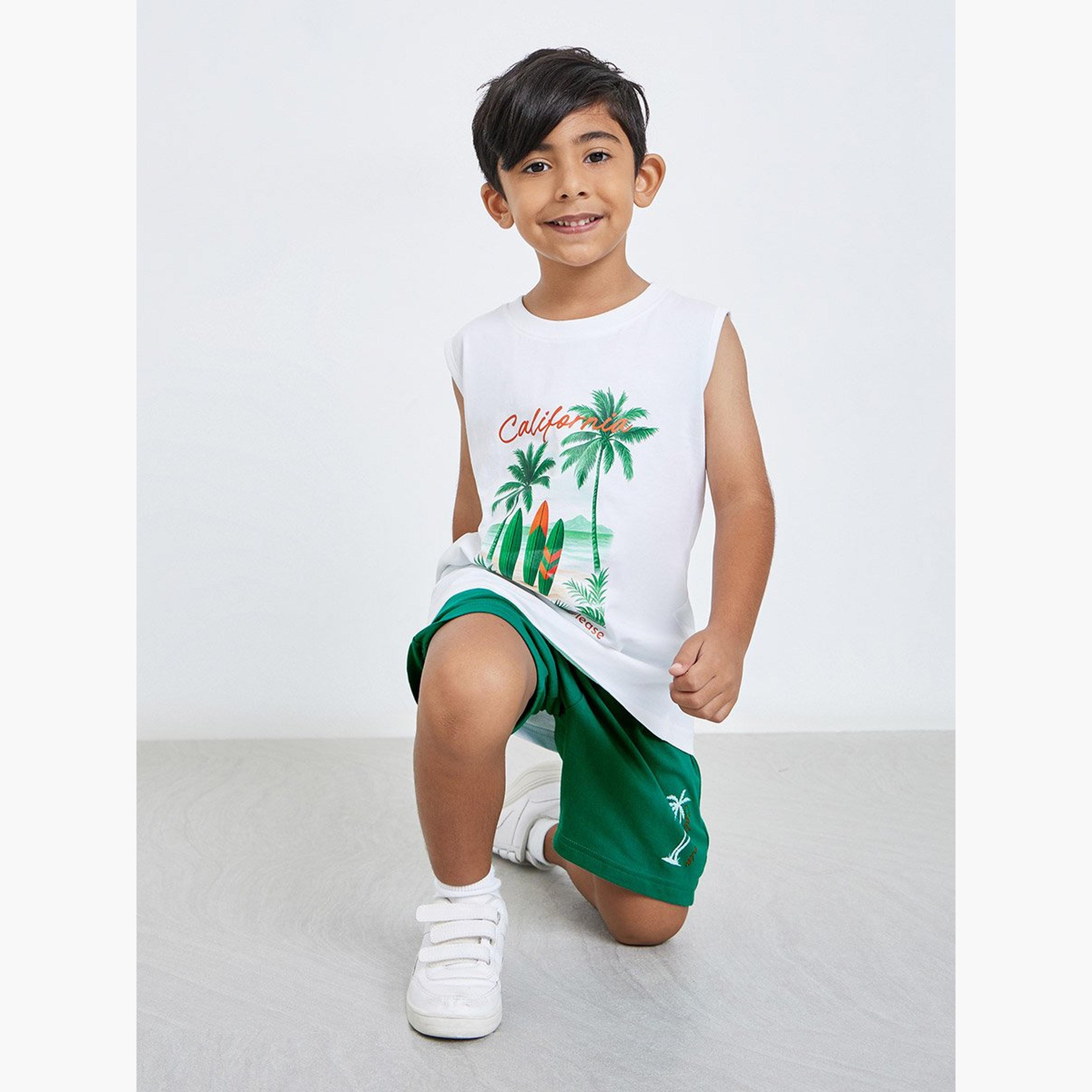 Styli Boys California Graphic Sleeveless Tank and Shorts Set-boys-clothing-setsandcoords-image-2