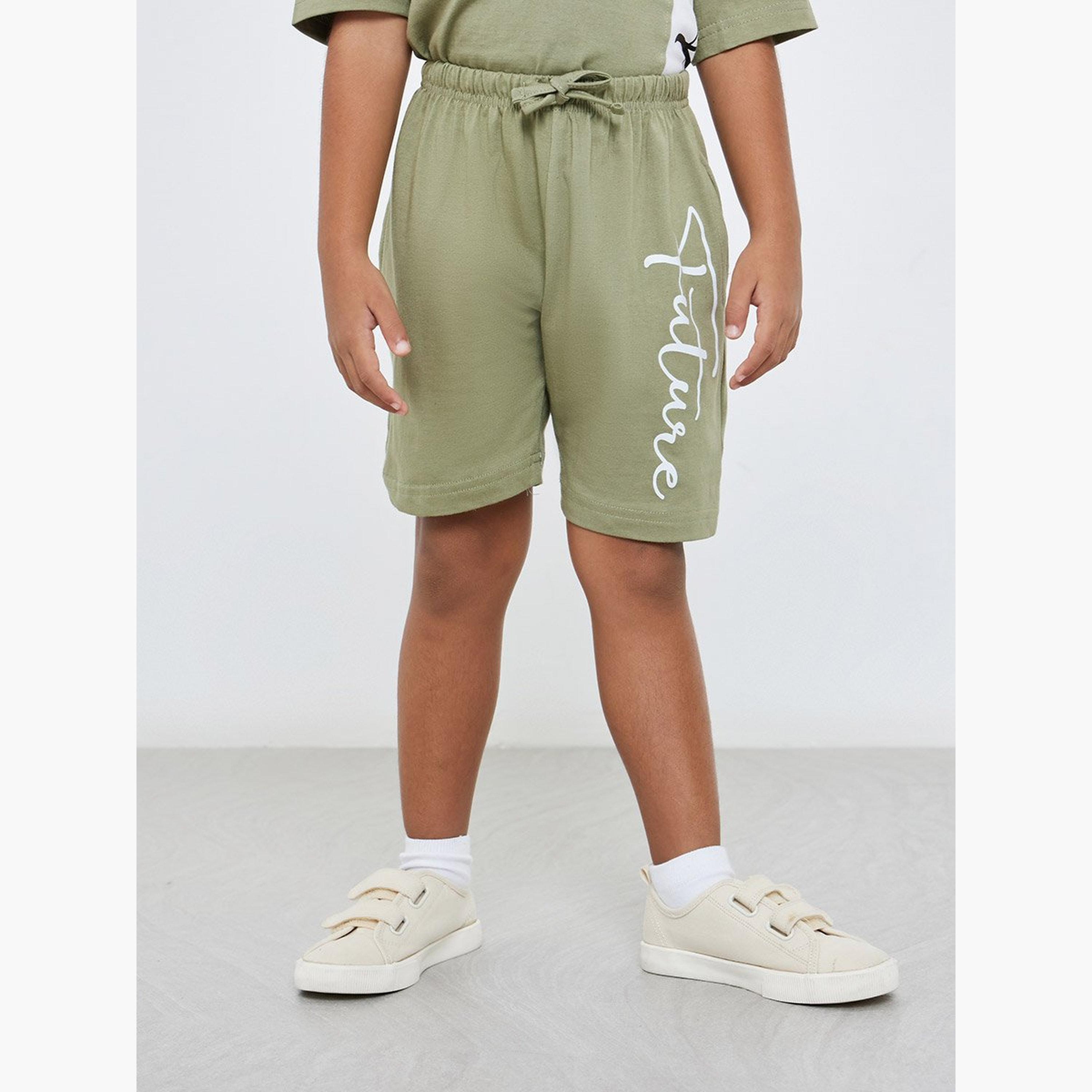 طقم منسق من شورت وتيشيرت بنمط كتل الألوان-boys-clothing-setsandcoords-image-4